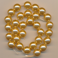 Glaswachsperlen Wachsperlen beige perlmutt, Größe 12 mm,...