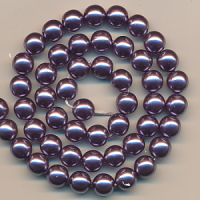 Glaswachsperlen Wachsperlen aubergine, Größe 9 mm, Inhalt...