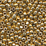 Rocailles geschliffen echte-alte Cut-Perlen gold metallic...
