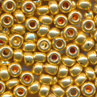 Rocaillesperlen gold metallic