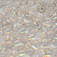 Rocaillesperlen transparent kristall, Indianerperlen