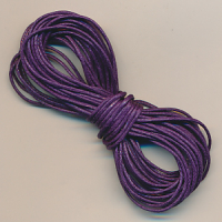 Baumwollband violett gewachst, 10 m, Größe 1 mm