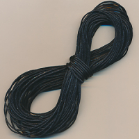 Baumwollband schwarz gewachst, 10 m, Größe 1 mm