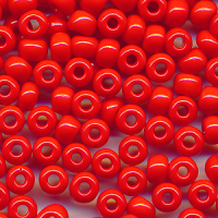Rocailles tulpen-rot opak, Inhalt 21 g, Größe 7/0 (3,6...