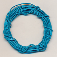 Baumwollband water blau gewachst, Inhalt 3,10 m, Größe 1 mm
