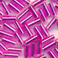Stiftperlen pink Silbereinzug, Inhalt 20 Gramm, Größe 4,6...