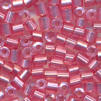 Stiftperlen rosa matt Silbereinzug, Inhalt 20 Gramm,...